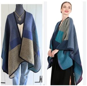 Reversible Vintage Women's  Wool Wrap One Size